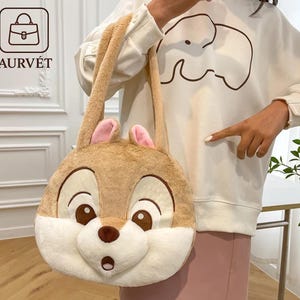 Cartoon Plüsch-Umhängetasche - Niedliche Filz-Rundumtasche für Frauen, weiche Handtasche mit großer Kapazität, Geschenk für Mädchen & Jugendliche