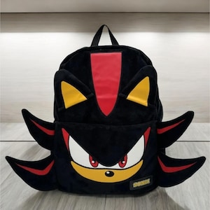 Anime black plush bag, Anime Cartoon School Large Capacity backpack, Gift for her