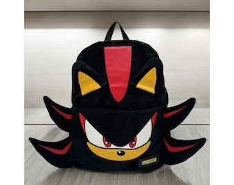 Anime black plush bag, Anime Cartoon School Large Capacity backpack, Gift for her