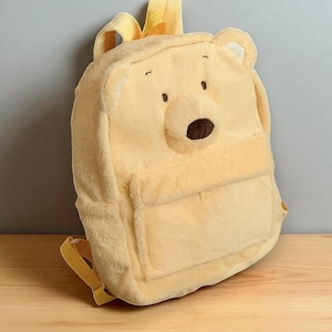 Yellow Bear Plush Backpack, cut Bear School Plush Backpack Bag, Gift for her