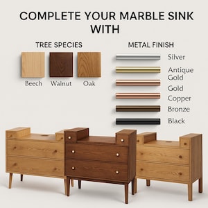 Calacatta Viola Sink with Solid Wood Vanity – Bathroom Basin – Vessel Sink – Natural Stone Sink – Marble Vessel Sink – Bathroom Vanities image 3