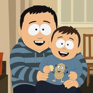 Custom South Park Style Portrait – Turn Your Photo Into a South Park Cartoon Character