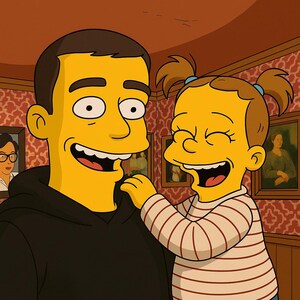Custom Simpsons Style Portrait – Turn Your Photo Into a Simpsons Cartoon Character