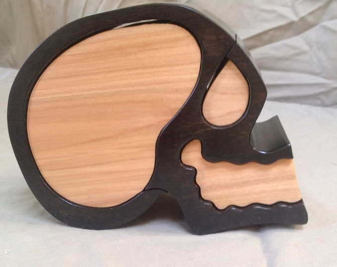 Wooden Skull Box Jewelry or Keepsake Box Etsy