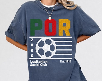 Camiseta retro del Club Social Lusitano, camiseta de fútbol de Portugal estilo años 90, camiseta familiar vintage de fútbol de Portugal a juego.
