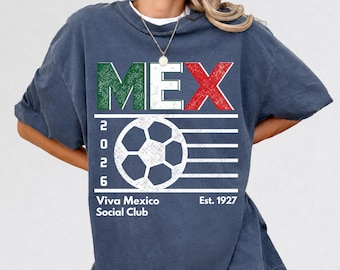 Camiseta retro del Club Social Viva México, camiseta a juego para la familia del fútbol mexicano de los 90 (2026)