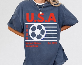 Camiseta retro del United States Social Club, camiseta a juego para la familia de la selección de fútbol de EE. UU. de los 90 (2026)