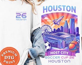 Houston Soccer Cup 2026 Host City Shirt, Houston Texas Game Day Fan Tee