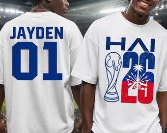 Camiseta personalizada de la Copa de Fútbol de Haití 2026, camiseta de fútbol haitiana personalizada con nombre y número, regalo personalizado para el equipo