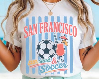 Francisco Soccer T-Shirt, Sun Sand & Beach Football Outfit