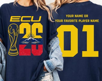 Camiseta personalizada para la Copa de Ecuador 2026, camiseta personalizada para el día del partido con nombre y número.