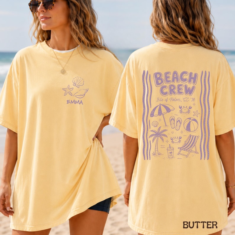 Custom Beach Vacation Group Shirt, Personalized Beach Crew Shirt, Family Trip Summer Vacation Tee image 17