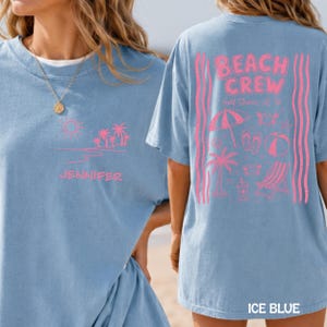 Custom Beach Vacation Group Shirt, Personalized Beach Crew Shirt, Family Trip Summer Vacation Tee image 13