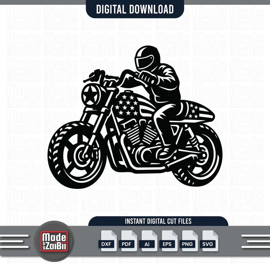 Motorcycle Riding Svg Biker SVG, Motorcycle Rider Laser Cut File, American Chopper Wall Art ...