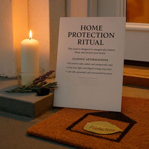 Home Protection Ritual – Printable Energy Clearing Spell for Sacred Space