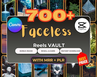 Pacote com mais de 700 vídeos virais sem rosto (Download digital + MRR e PLR)