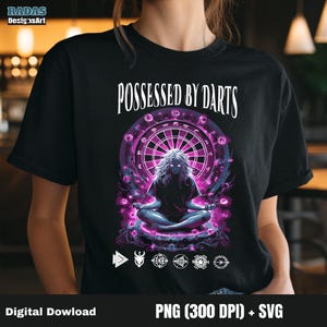 Woman Halloween Darts Logo design| PDF SVG PNG  | Possessed  Design for T-Shirts & Cricut | Digital Download