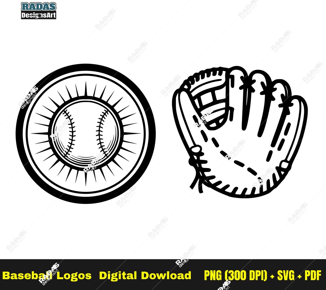 Pdf Baseball Vector Baseball Design Bundle | SVG, PNG, PDF| Digital Download, Logo Desing ...