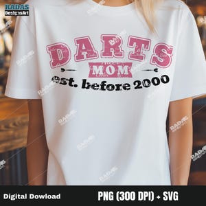 Woman Darts Logo design| PDF SVG PNG  | Darts Mom  Design for T-Shirts & Cricut | Digital Download