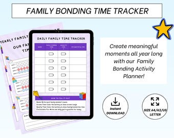 Digital Family Planner and Tracker, Bonding Kit for Kids Habit Planner (GoodNotes/Printable)