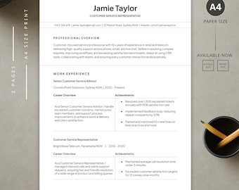 Przyjazny dla ATS 2-stronicowy szablon CV dla Worda i Google Docs – nowoczesny minimalistyczny, czysty projekt, edytowalny szablon CV do pobrania