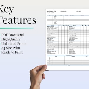 Home Health Caregiver Log Sheet | Daily Care Report, Caregiver ...
