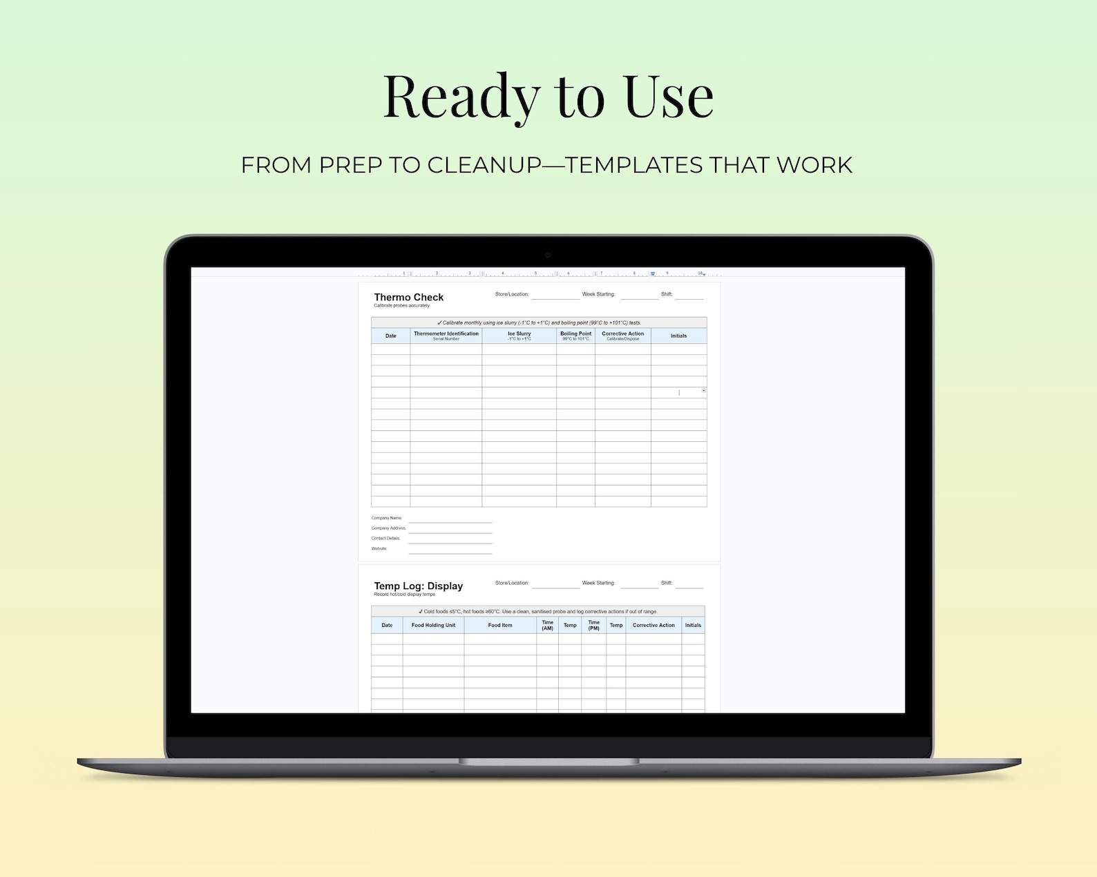 Order Prep/line Restaurant Kitchen Templates Bundle | Printable and Editable BOH Order ...