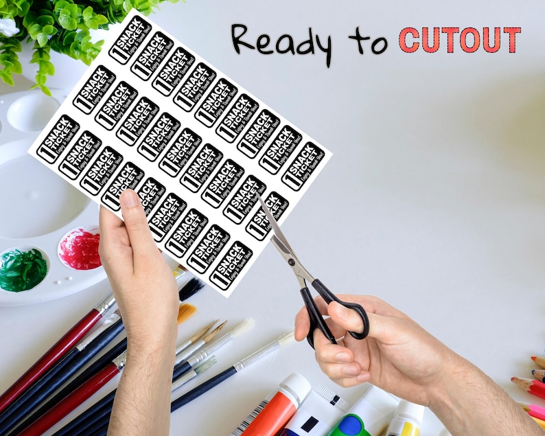 Snack Tickets | Printable Party Voucher Template | Event Snack Tokens ...
