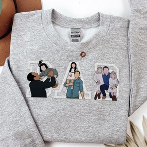 Fathers Day Shirt, Embroidered Dad Shirt, Embroidery Photo,Gift For Custom Embroidered Shirt, Custom Photo Shirt,Custom Picture