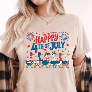 Happy 4th Of July Ducks Shirt, Independence Day Tee, American Goose Sweatshirt, Patriotic USA Flag T-Shirt, Funny Fourth Of July Duck Shirt