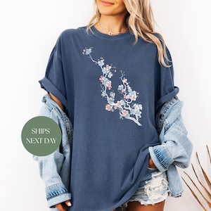 Comfort Colors® Dark Sakura Trans Shirt, Trans Pride Tee, Subtle Trans Pride, Trans Gift, Trans Flag Colors, Cute Trans Tshirt, Trans Tee
