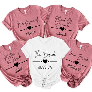 Bachelorette Party Shirts, Bride Gift Team Bride Shirt, Hen Party Wedding Party Tshirt, Personalised Hen Party T Shirts, Bridal Party Shirts
