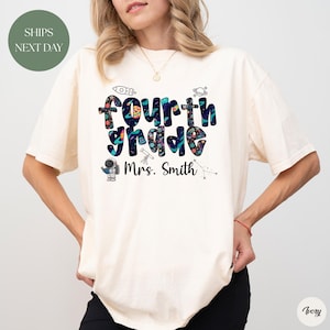 Back To School Shirt, First Day of School Shirt, Outer Space Theme Shirt, 4th Grade Shirt, Galaxy 5th Grade Teacher, Planet Tee,Teacher Gift