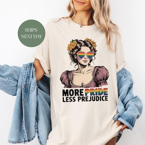 More Pride Less Prejudice Shirt, LGBTQ Shirt, Proud Ally Shirt, Pride Month Shirt, LGBTQ Sweatshirt, LGBTQ Gift, Pride Parade, Lesbian Shirt