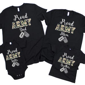 Custom Proud Army Family Shirt, USA Army Shirt, Military Family Shirt, Soldier Wife Shirts, Personalized Army Family Outfit, Soldier Mom Tee