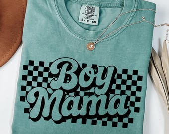 Camisa de mamá para niño con colores cómodos: camiseta de cuadros retro