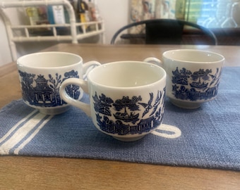 Churchill Blue Willow Tea/Coffee Cup, Asian Inspired, Landscape Design, Replacement, Repurpose
