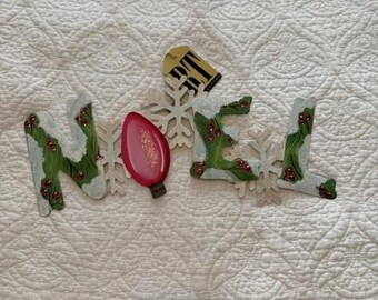 Round Top Collection "NOEL" Metal Sign Wall Decor, Christmas Decor