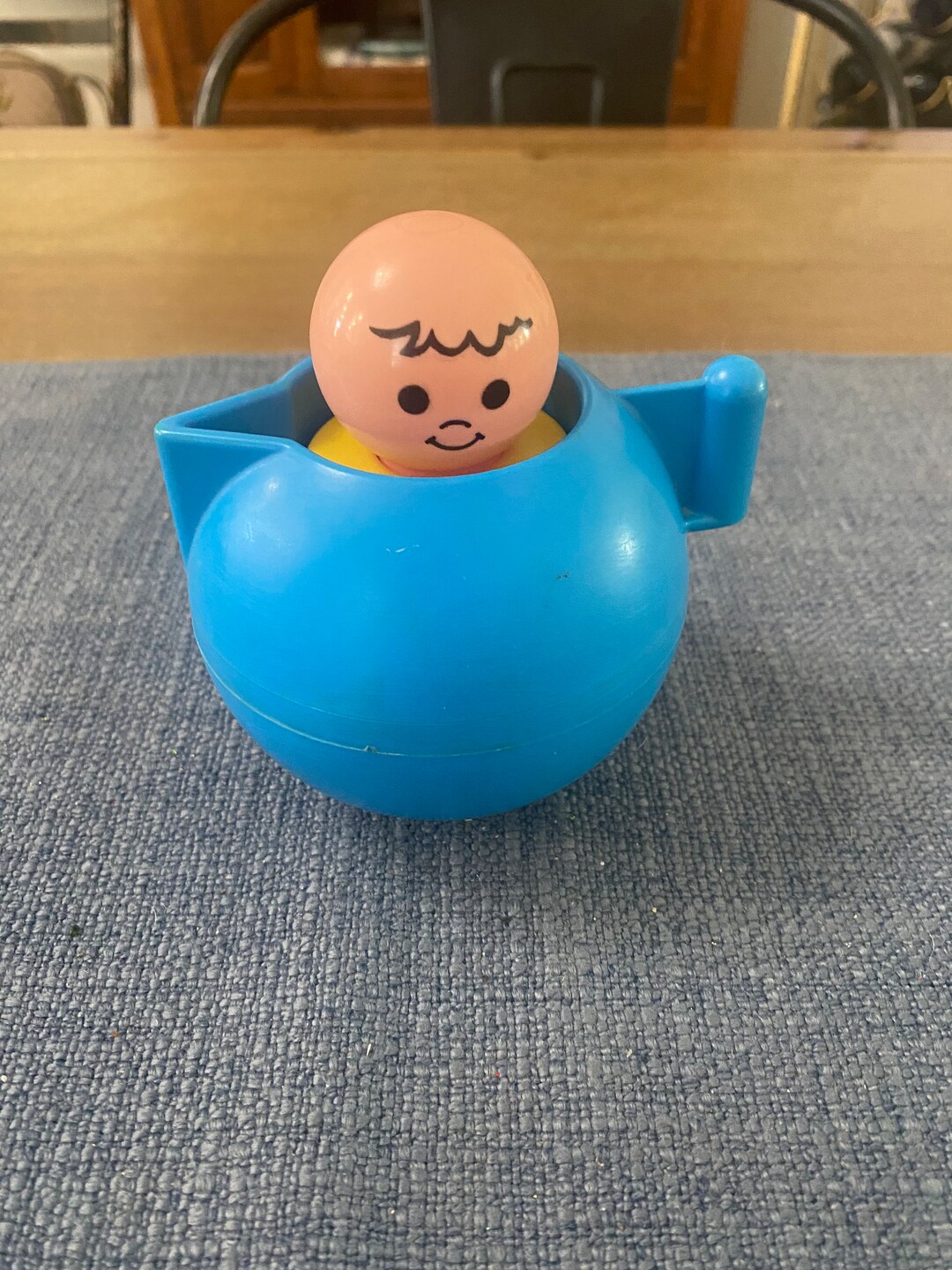 Vintage 1974 Fisher Price Bathtub Toy Floating Family Roly Poly Pitcher