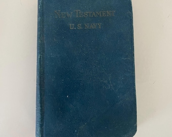 1944 US Navy New Testament Blue Pocket Bible
