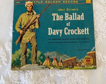 1954 Little Gold Record #D197,  The Ballad of Davy Crocket, Walt Disney, Vinyl