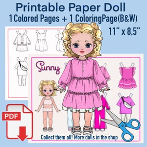 printable paper dolls,dress up doll, paper doll set, handmade dolls, cut out paper dolls,art dolls, activities for kids,paper dolls download
