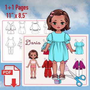 printable paper dolls- DIY dolls-dress up dolls- paper doll set- paper dolls book- modern dolls- cut out dolls-articulated paper doll