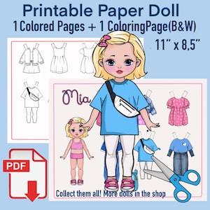 printable paper dolls,dress up doll, paper doll set, handmade dolls, cut out paper dolls,art dolls, activities for kids,paper dolls download