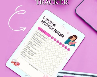 C-Abschnitt-Genesungs-Tracker, Postpartum-Tracker, PDF-Downloads für Mütter