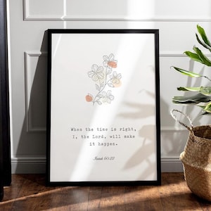 Isaiah 60:22 Bible Verse Christian Wall Art, Scripture Decor Gift Ideas, Bible Verse Wall Art Digital Print