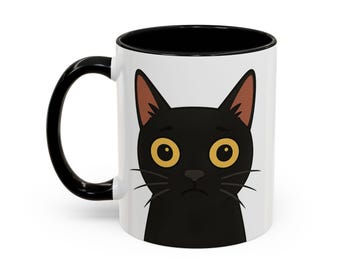 Max Cat Mug | Accent Coffee Mug | Cat Mom Gift | Cat Lover Mug | Gift for Cat Owner | Left Handed Mug