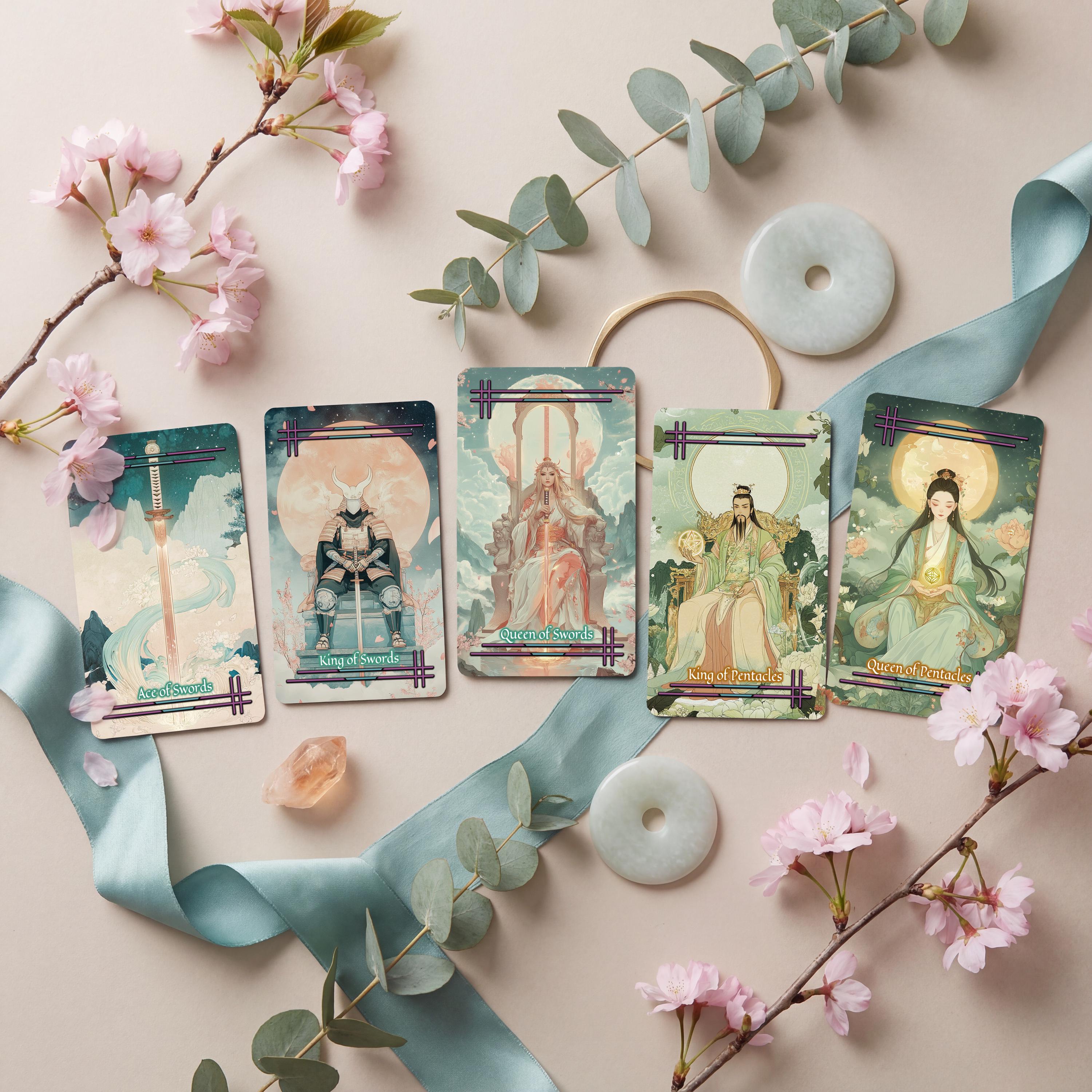 Tabi No Kokoro Japanese Tarot Deck: Soft Touch Finish, Foil