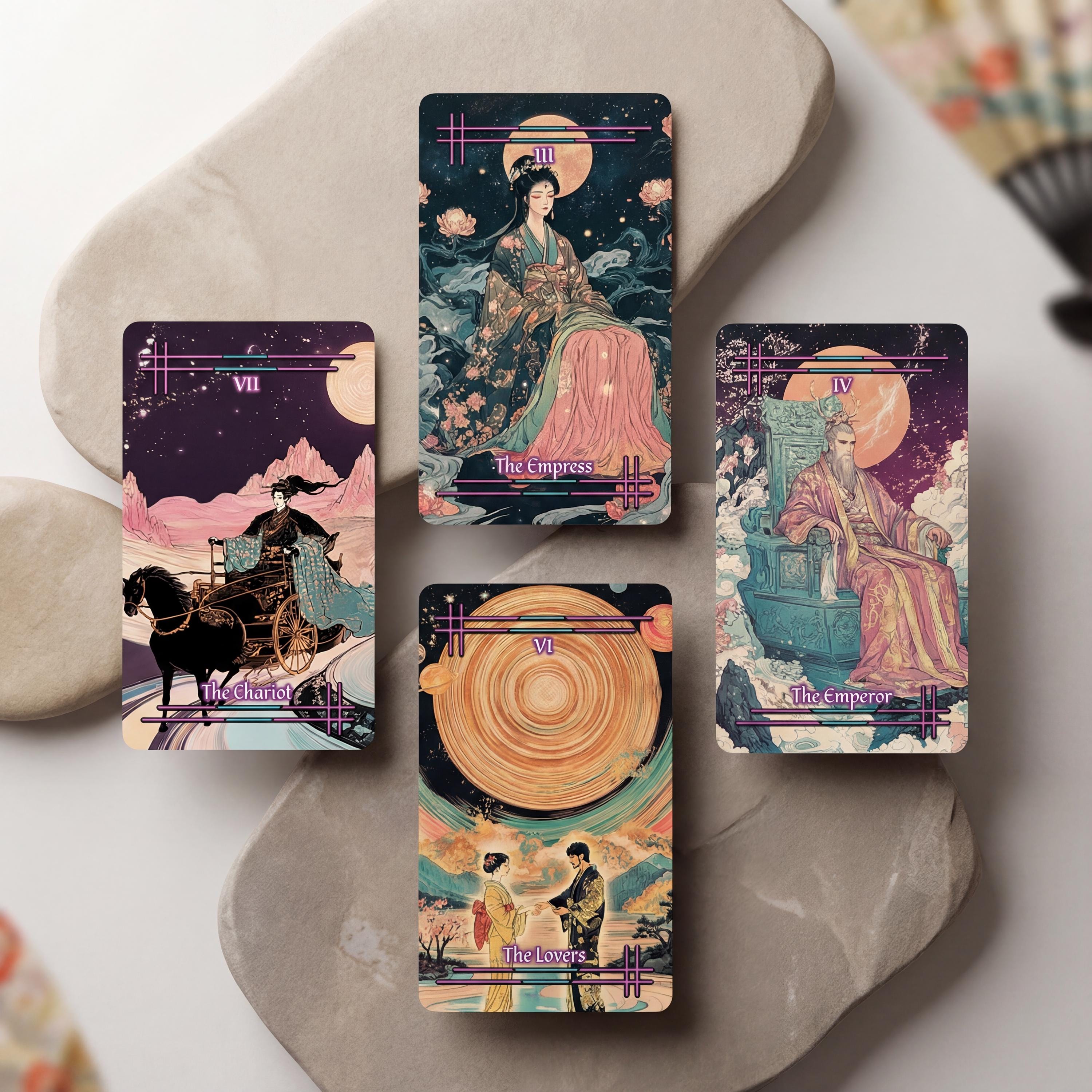 Tabi No Kokoro Japanese Tarot Deck: Soft Touch Finish, Foil