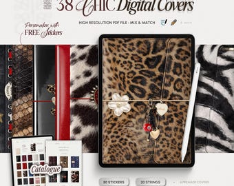 Chic Digital Covers, GoodNotes, Realistic Digital Covers, Aesthetic Planner Covers, 2026 Digital Planner Covers, Luxury iPad Planner Covers